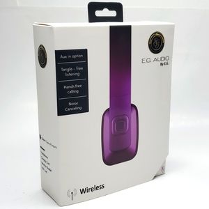 E.G. Audio Wireless Headset Noise Cancelling Hands Free Calling in  Purp…
